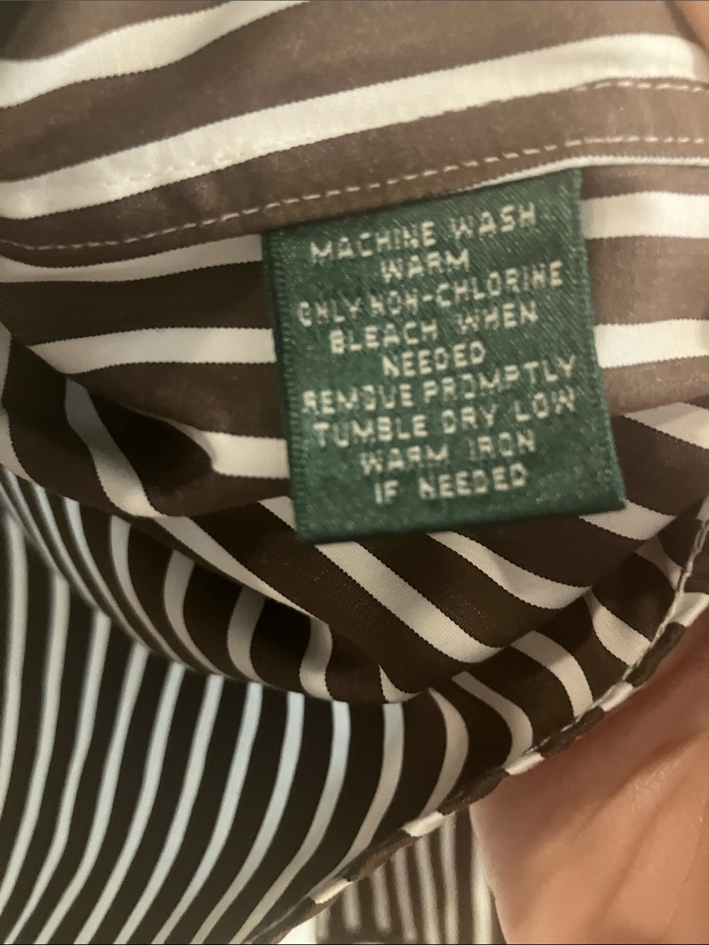 LAUREN RALPH LAUREN EASY CARE STRIPED BUTTON DOWN LONG SLEEVE SHIRT SIZE S - Picture 5 of 10
